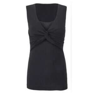 Cabi Women's Twisted Knot Chest Sleeveless Top Style No. 3633 Black Size M
